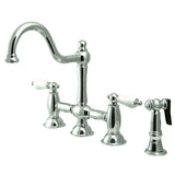 Restoration Bridge Kitchen Faucet W/ Brass Sprayer