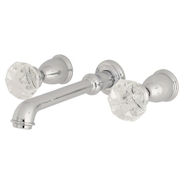 Krystal Onyx Two-handle 3-Hole Wall Mount Bathroom Sink Faucet