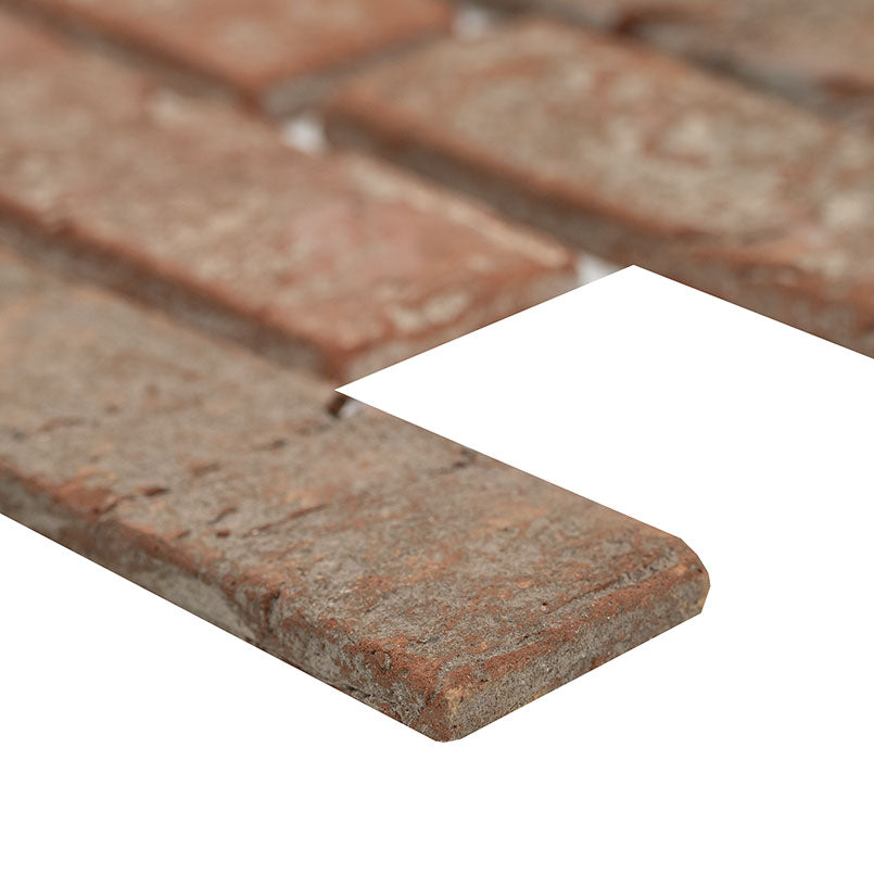 Noble Red Clay Tumbled Floor and Wall Brick Tile 11" x 28" - (8.7 SQ FT/CTN)