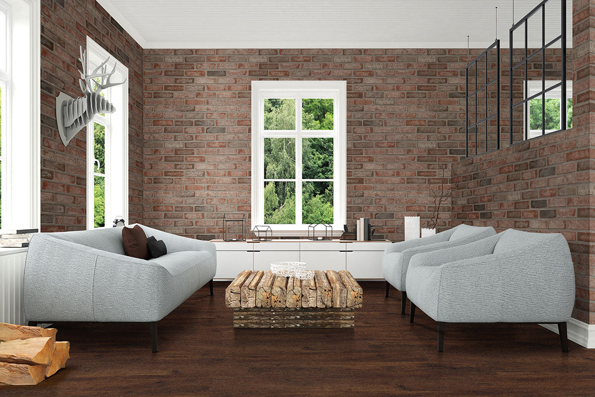 Noble Red Clay Tumbled Floor and Wall Brick Tile 11" x 28" - (8.7 SQ FT/CTN)