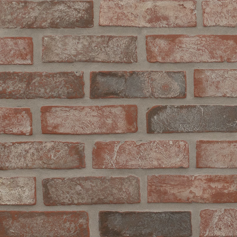 Noble Red Clay Tumbled Floor and Wall Brick Tile 11" x 28" - (8.7 SQ FT/CTN)