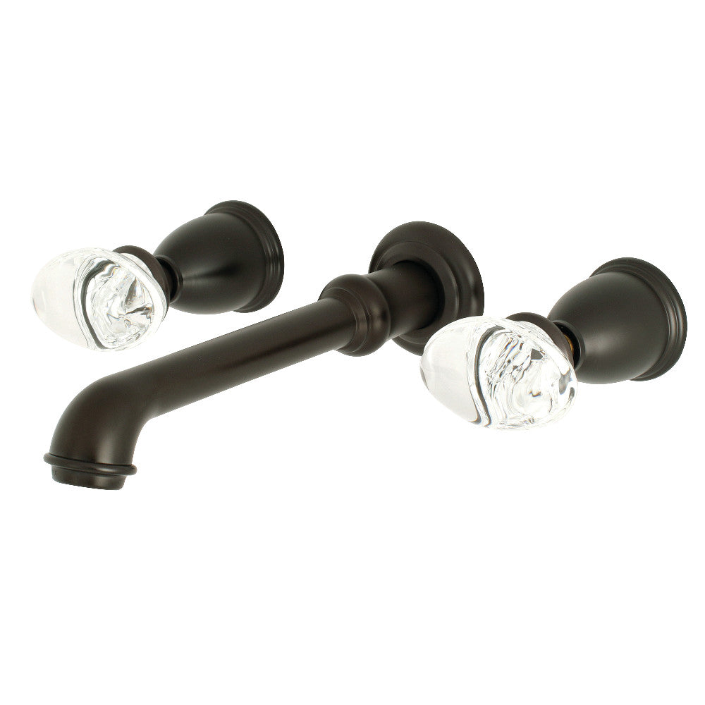 Krystal Onyx 8 In. Two Handle 3-Hole Wall Mount Bathroom Sink Faucet