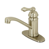 Vintage Single-Handle Single Hole Deck Mount Bathroom Sink Faucet with Push Pop-up & Deck Plate