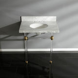 Templeton 30" X 22" Marble Vanity Top w/Acrylic Console Legs