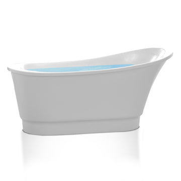Prima 67 in. Acrylic Flatbottom Non - Whirlpool Bathtub With Tub Filler And Toilet