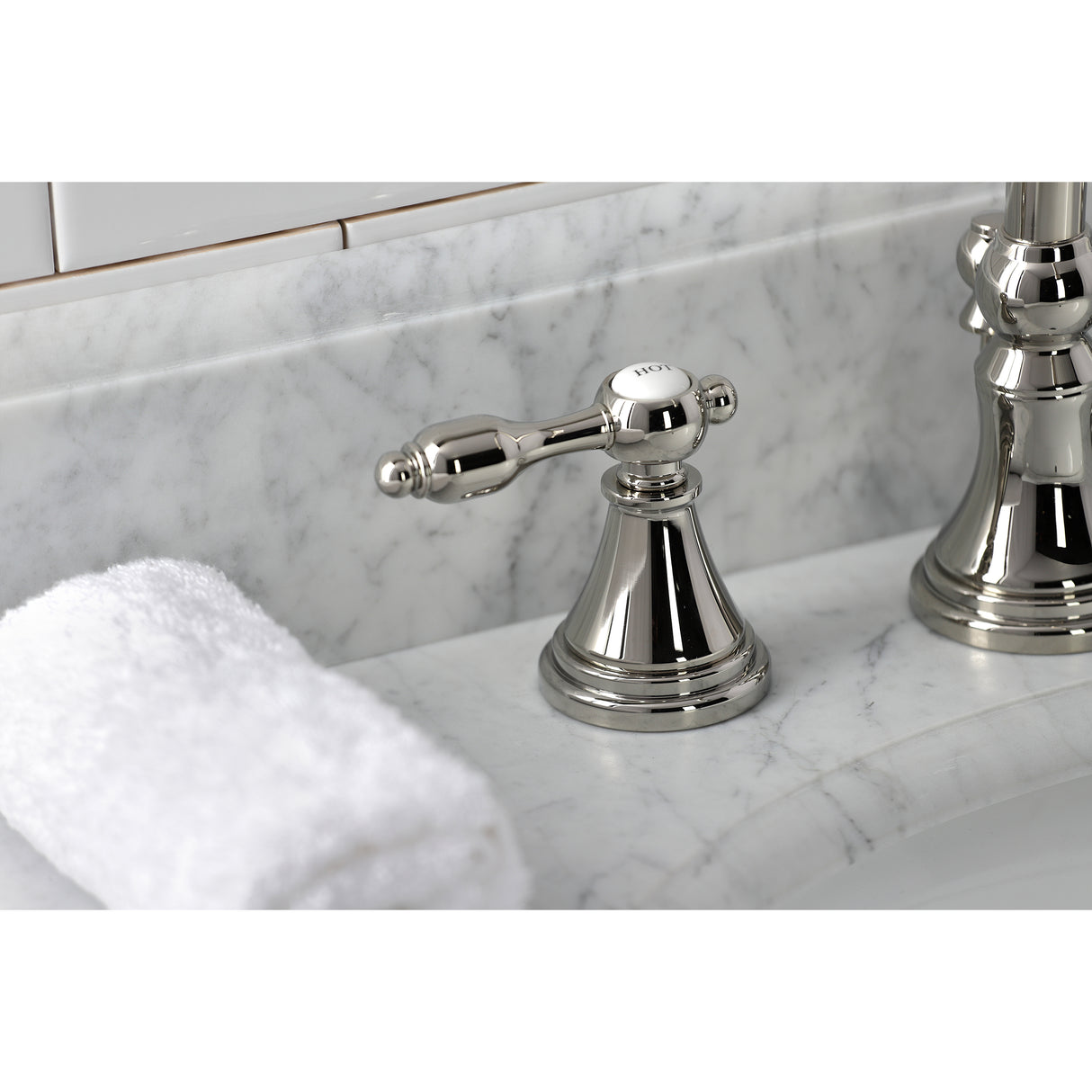 Tudor Widespread Bathroom Faucet W/ Brass Pop Up