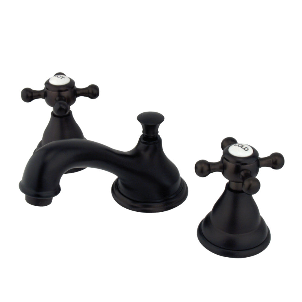 Royale 8" Deck Mount Widespread Bathroom Faucet W/ Dual Cross Handle