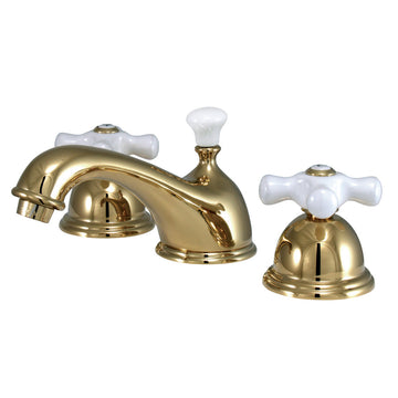 Restoration 8 In. Solid Brass Two-handle 3-Hole Deck Mount Widespread Bathroom Sink Faucet