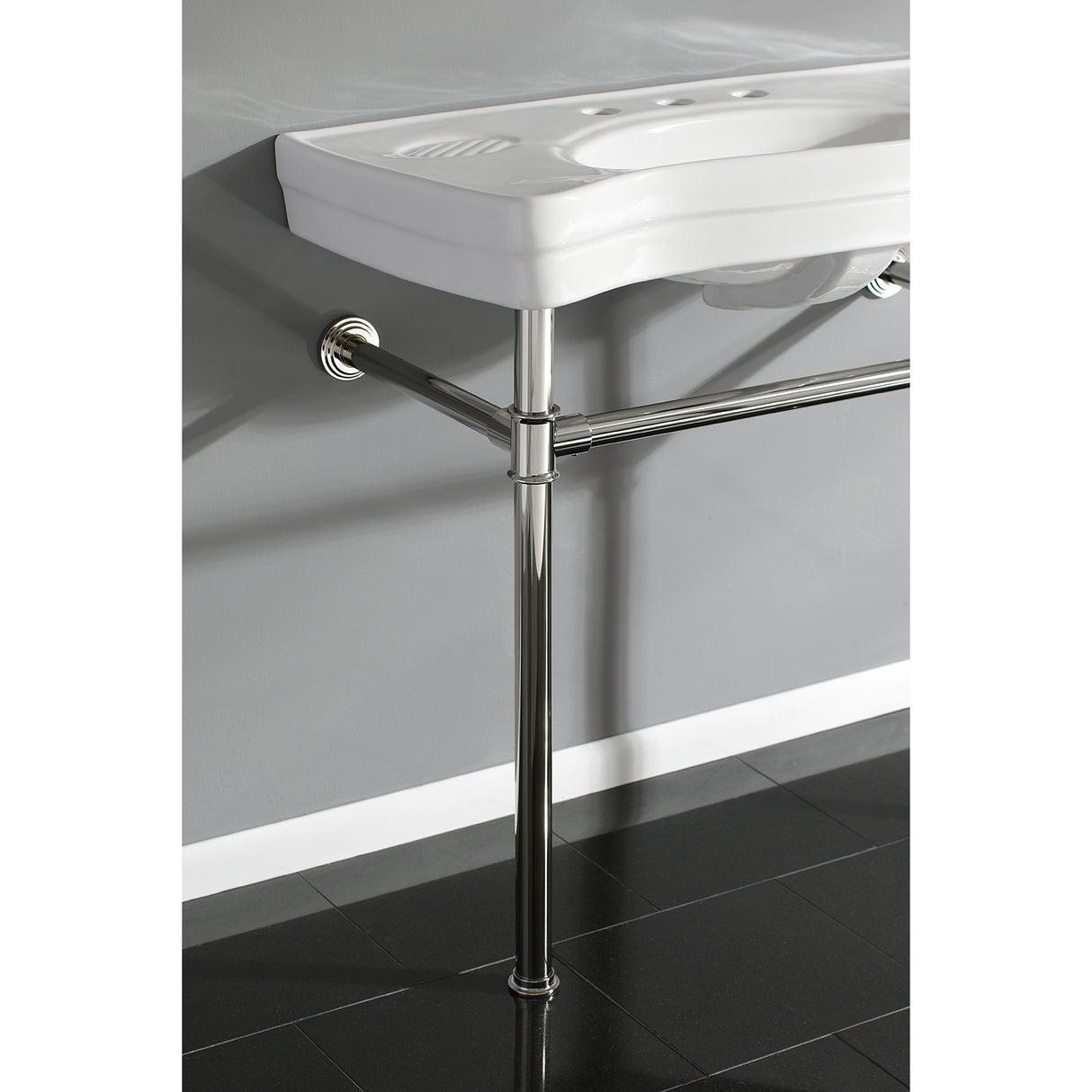 Imperial 36" x 19" Ceramic Console Sink with Stainless Steel Legs