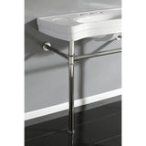 Imperial 36" x 19" Ceramic Console Sink with Stainless Steel Legs