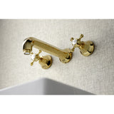 Metropolitan Two-handle 3-Hole Wall Mount Bathroom Sink Faucet