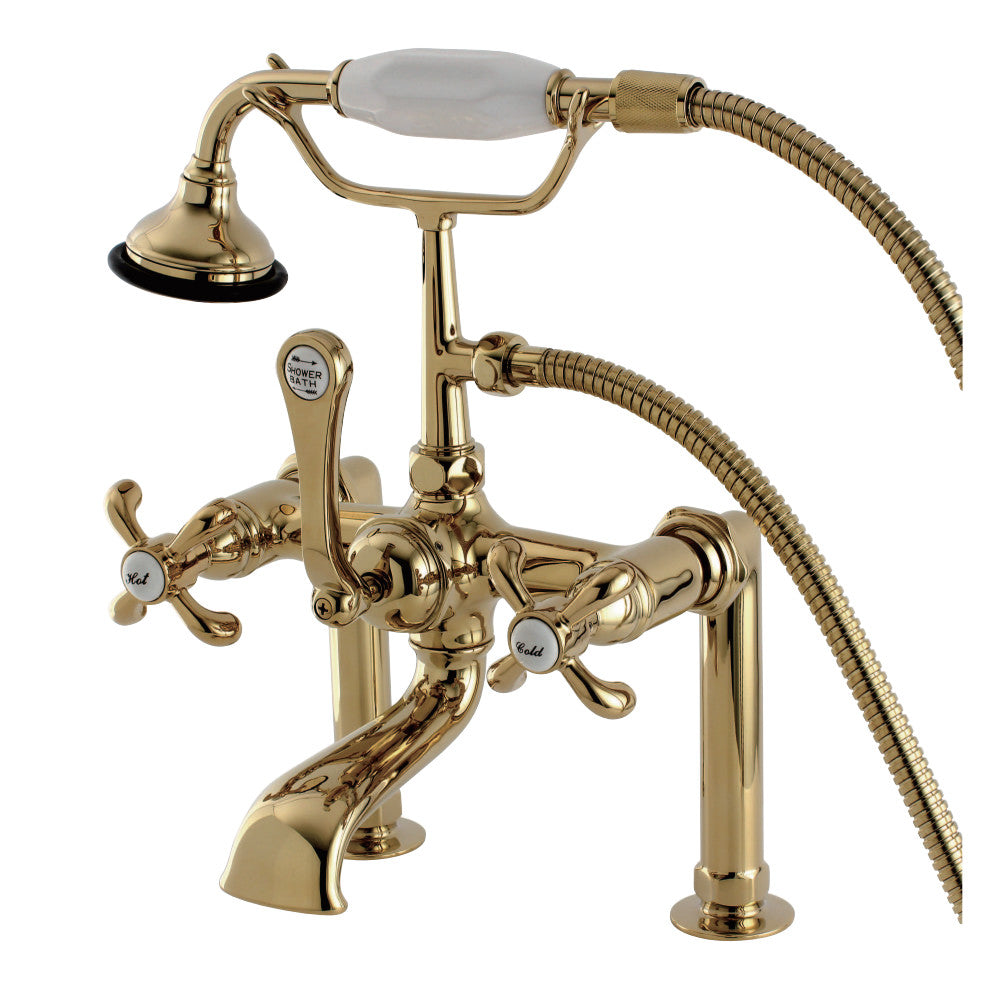 Aqua Vintage French Country Deck Mount Clawfoot Tub Faucet