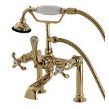 Aqua Vintage French Country Deck Mount Clawfoot Tub Faucet