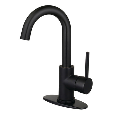 Fauceture Concord Single-Handle Single Hole Deck Mount Bathroom Sink Faucet with Push Pop-up & Cover Plate