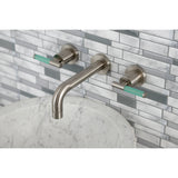 Kaiser Two Handle 3-hole Wall Mount Bathroom Sink Faucet