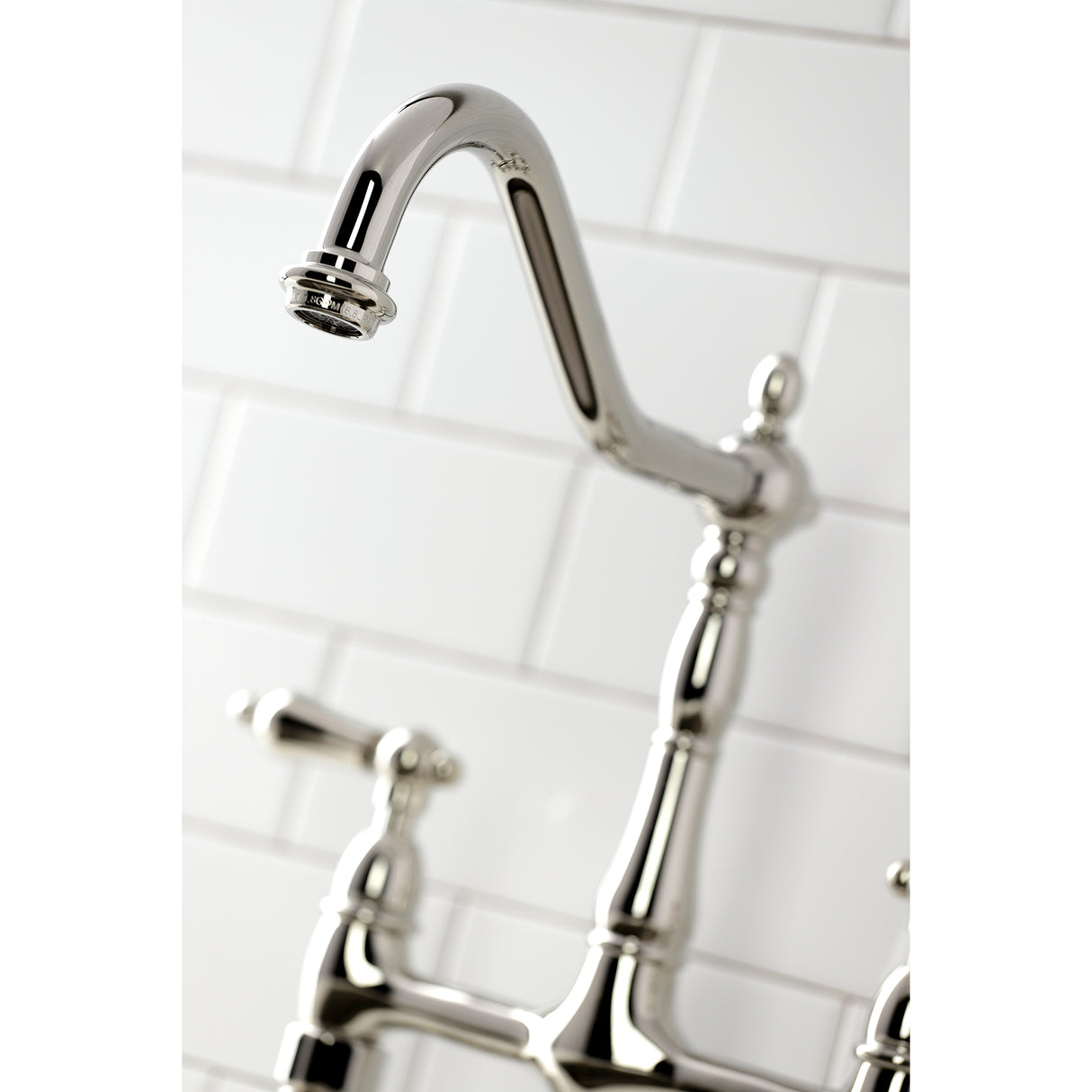 Heritage Bridge Kitchen Faucet with Brass Sprayer