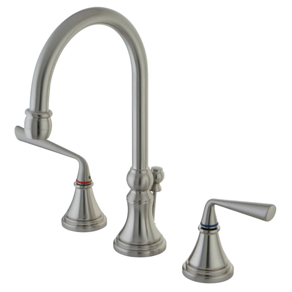 Silver Sage 8" Widespread Lavatory Faucet with Brass Pop-Up