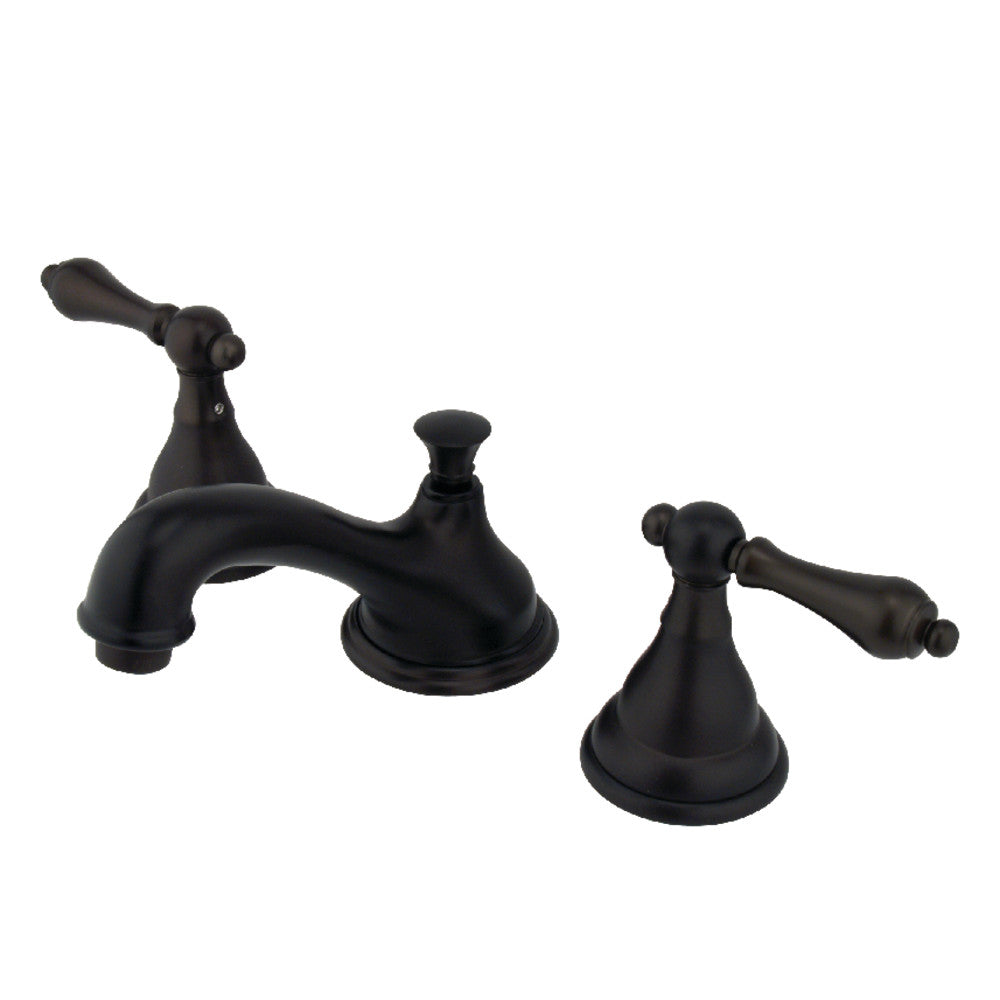 Royale Widespread Bathroom Faucet W/ Pop-Up Drain Assembly & Metal Lever Handles