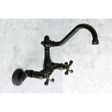 Vintage 6 Inch Traditional Adjustable Center Wall Mount Kitchen Faucet