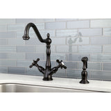 Mono Deck Mount Kitchen Faucet with Brass Sprayer