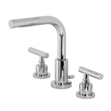 Manhattan Modern Widespread Bathroom Faucet with Brass Pop-Up