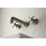 Metropolitan Two-handle 3-Hole Wall Mount Bathroom Sink Faucet