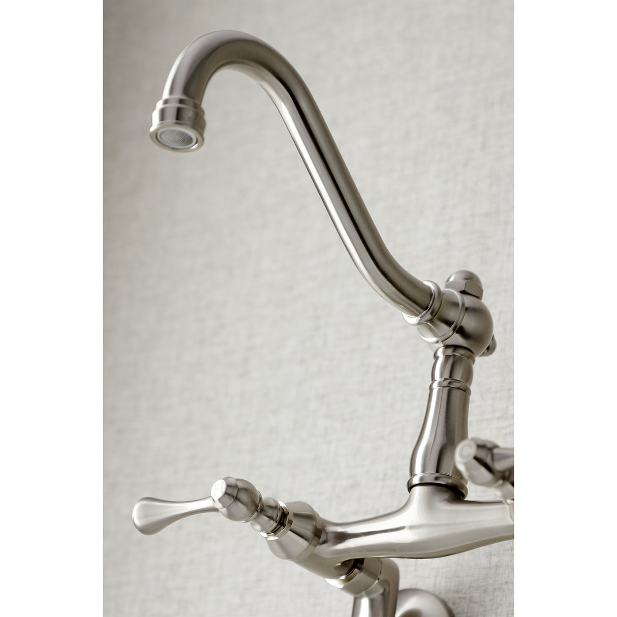 Vintage 6" Wall Mount Kitchen Faucet With Adjustable Centers