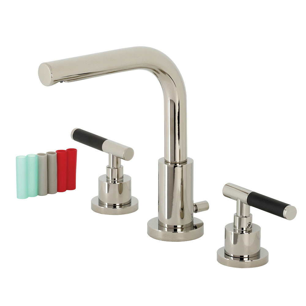 Widespread Bathroom Faucet with Brass Pop-Up