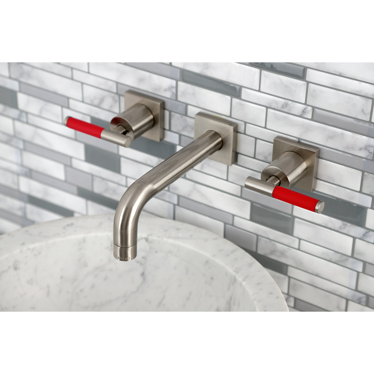 Kaiser Easy Clean Two Handle Two-handle 3-Hole Wall Mount Bathroom Sink Faucet