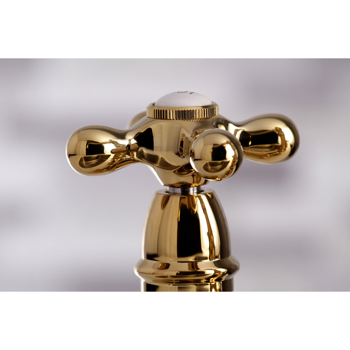 Restoration 8" Bridge Kitchen Faucet With Sprayer Includes Cross Handles For Easy Rotation