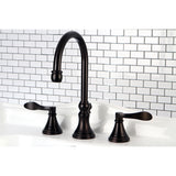 NuFrench Widespread Bathroom Faucet with Brass Pop-Up