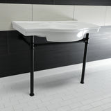 Templeton 37" x 22" Ceramic Console Sink with Stainless Steel Legs