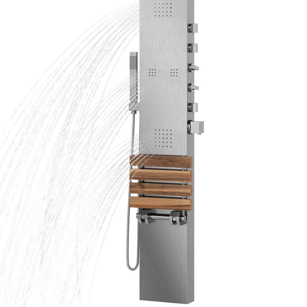 Oahu Matte Brushed Stainless Steel W/ 7" Showerhead - Suface Mounted - Multi Function Showerhead System