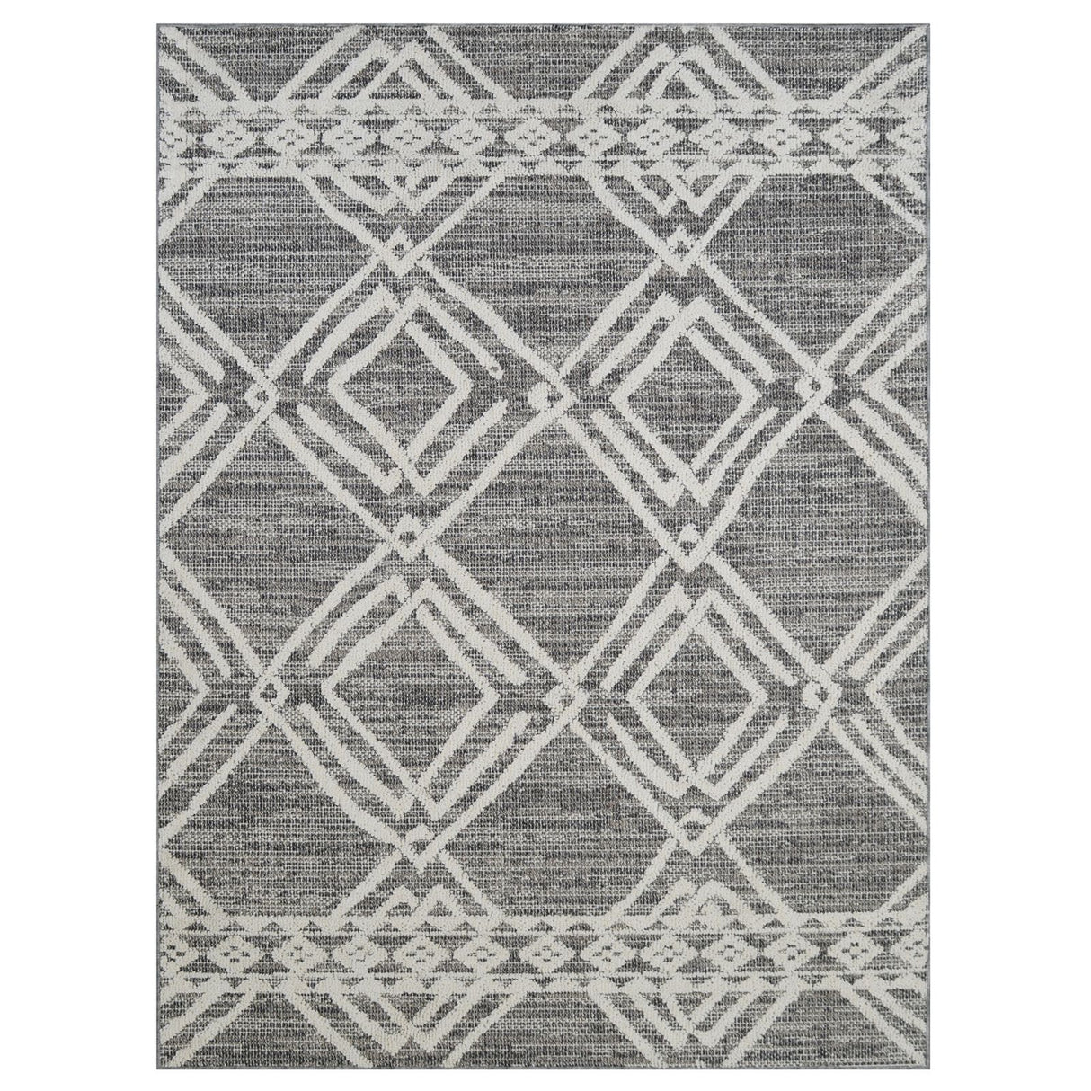 Linq 822 Area Rugs Ivory Dark Grey Rectangle 5-X-7