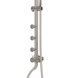 Riviera Chrome Finish Shower System W/ Multi Function Hand Shower - 8" Rain Showerhead - Adjustable - 3 Dual-Function Shower Jet System