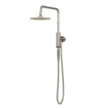 Dual Shower Head And Handheld Shower Head W/ Low Flow - 1 Spray 8 In Shower Head With Hose - Brushed Nickel