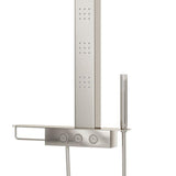 Paradise Sleek Shower System W/ 2.75" Showerhead - Rectangular - Surface Mounted - Multi Function Brushed Nickel Shower System