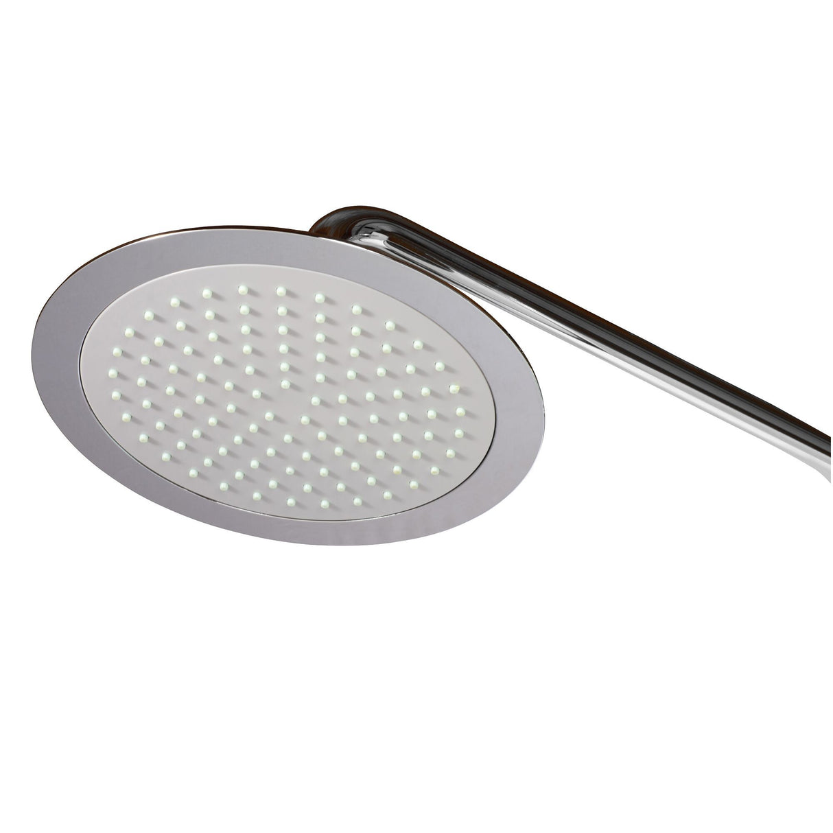 White Glass Lahaina ShowerSpa Panel W/ 9.5" Rain Showerhead - 8 Dual-Function Body Spray Jets