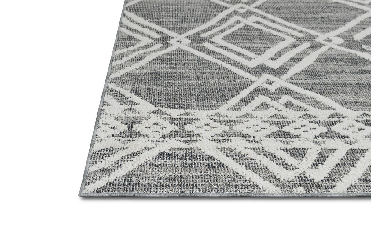 Linq 822 Area Rugs Ivory Dark Grey Rectangle 5-X-7