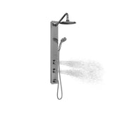 Stainless Steel Bathroom Shower System - Brushed Aloha - Durable ABS - Brass Diverter - Surface Mounted Shower System