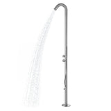 Wave Outdoor Brushed Stainless Steel Shower Head - Shower Fixtures In Brushed Stainless Steel Finish