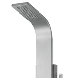 Sleek Brushed Stainless Steel Malibu Shower System - 7" Showerhead - Rectangular - Surface Mounted - Multi Function