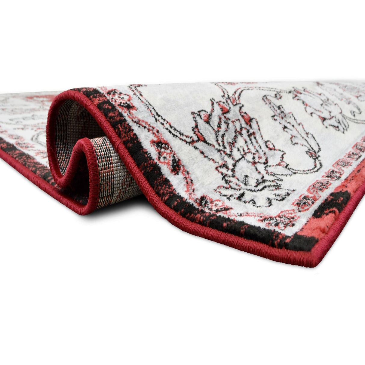 Sofia-482 Area Rugs Rectangle Scarlett Red 5-X-7