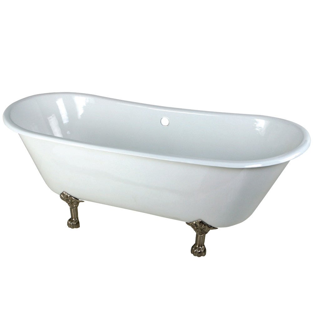 Cast Iron Double Slipper Clawfoot Tub (No Faucet Drillings)