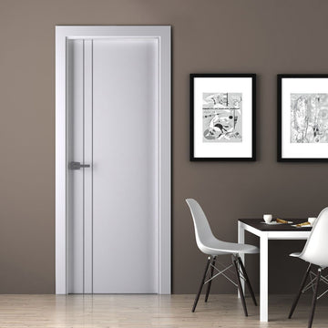 Palladio 2V Interior Door in Bianco Noble Finish