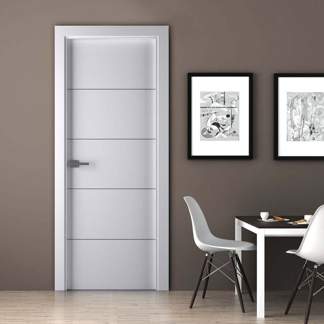 Palladio 4H Interior Door in Bianco Noble Finish