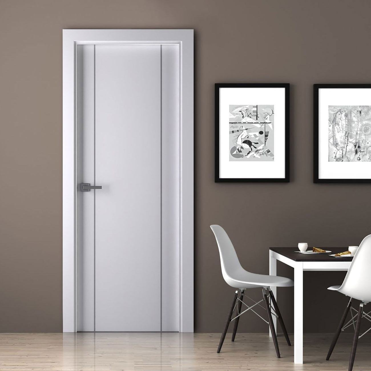 Palladio 2U Interior Door in Bianco Noble Finish