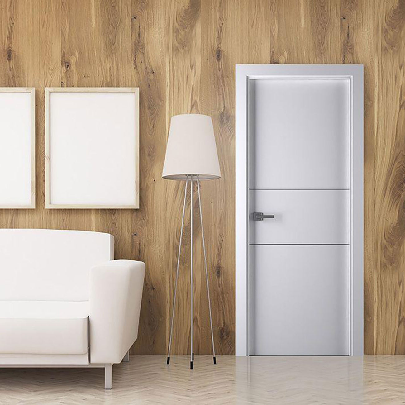 Palladio 2H Interior Door in Bianco Noble Finish