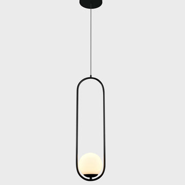 1-Light LED Modern Pendant Light, Dimmable, 3000K (Warm White), Matte Black