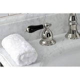 Widespread Bathroom Faucet w/ Brass Pop-Up